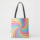 Stijlvolle regenboogdruk tote bag (Voorkant)