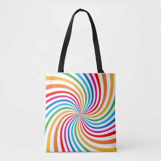 Stijlvolle regenboogdruk tote bag (Voorkant)