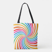 Stijlvolle regenboogdruk tote bag (Achterkant)