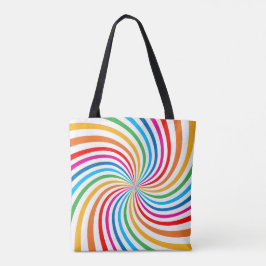 Stijlvolle regenboogdruk tote bag