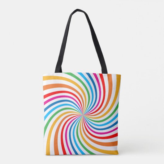 Stijlvolle regenboogdruk tote bag (Achterkant)