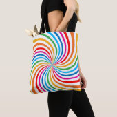 Stijlvolle regenboogdruk tote bag (Dichtbij)