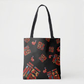 Stijlvolle regenboogkonijn 福 zegeningen Lunar Year Tote Bag (Voorkant)