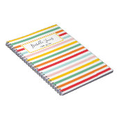 stijlvolle regenboogstreep op maat van school notitieboek (Rechterzijde)