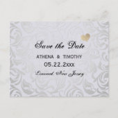 Stijlvolle Regency Era Save the Date Wedding Brief Aankondigingskaart (Voorkant)