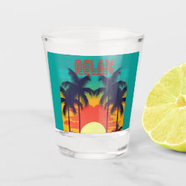 Stijlvolle RELAX Retro Tropische Koeler Shot Glas