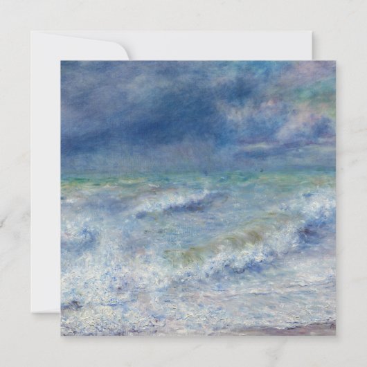 Stijlvolle Renoir Seaside Wedding Uitnodiging (Achterkant)