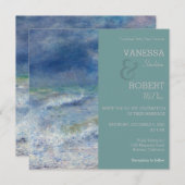 Stijlvolle  Renoir Seaside Wedding Uitnodiging (Voorkant / Achterkant)
