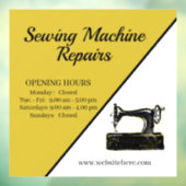 Stijlvolle reparatie van naaimachines  raamsticker (Vel 3)