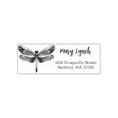 Stijlvolle Retouradres Libel Zelfinktende Stempel (Design)