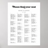 Stijlvolle retro alfabetische zitgrafiek poster (Voorkant)