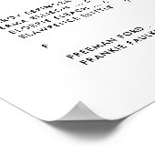 Stijlvolle retro alfabetische zitgrafiek poster (Hoek)