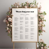 Stijlvolle retro alfabetische zitgrafiek poster