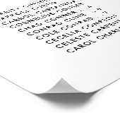 Stijlvolle retro alfabetische zitgrafiek poster (Hoek)