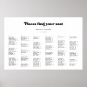 Stijlvolle retro alfabetische zitgrafiek poster (Voorkant)