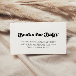 Stijlvolle retro Baby shower boek aanvraagkaart Informatiekaartje