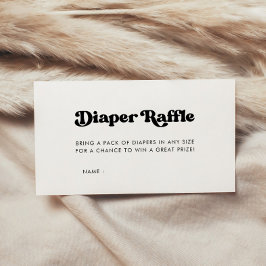 Stijlvolle retro Baby showers luierloterij Informatiekaartje