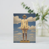 Stijlvolle Retro Beachwear Opvallende Zomer Mode Briefkaart (Staand voorkant)