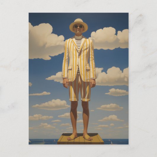 Stijlvolle Retro Beachwear Opvallende Zomer Mode Briefkaart (Voorkant)