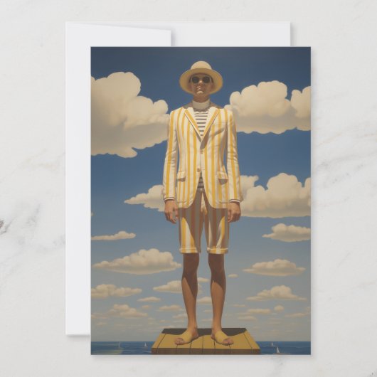 Stijlvolle Retro Beachwear Opvallende Zomer Mode Kaart (Voorkant)