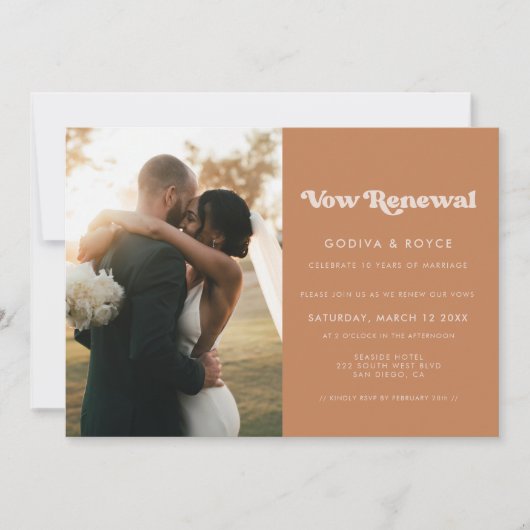 Stijlvolle retro bruin We doen nog steeds Vow vern Kaart (Voorkant)