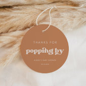 Stijlvolle retro bruine suiker Bedankt voor poppin Bedankjes Labels