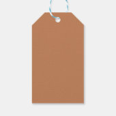 Stijlvolle retro bruine suiker bruiloft cadeaulabel (Achterkant)