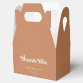 Stijlvolle retro bruine suiker bruiloft dank u bedankdoosjes (Geopend)