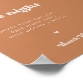 Stijlvolle retro bruine suiker Date nacht ideeën t Poster (Hoek)