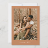 Stijlvolle retro bruine suiker Foto Save The Date (Achterkant)