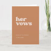 Stijlvolle retro bruine suiker Haar gelofte bruilo Kaart (Voorkant)