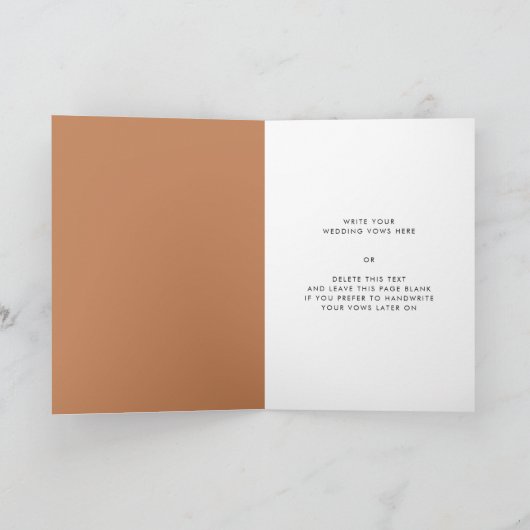 Stijlvolle retro bruine suiker Haar gelofte bruilo Kaart (Binnen)