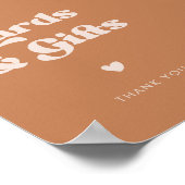 Stijlvolle retro bruine suiker Kaarten & geschenke Poster (Hoek)