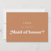 Stijlvolle retro bruine suiker Maid of eremkaart Kaart (Voorkant)