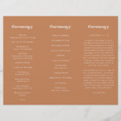 Stijlvolle retro bruine suiker Trifold bruiloft pr Flyer (Voorkant)