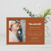 Stijlvolle retro Burnt Sinaasappel We doen nog ste Kaart (Staand voorkant)