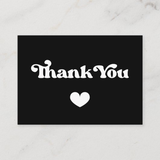 Stijlvolle retro Dank u pakket bijsluiter Visitekaartje (Voorkant)