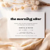 Stijlvolle retro De Ochtend na Bruiloft Brunch Kaart