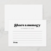 Stijlvolle retro Deel een geheugen Notitiekaartje (Voorkant / Achterkant)
