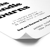 Stijlvolle retro Deze Kaars brandt Bruiloft Memori Poster (Hoek)