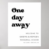 Stijlvolle retro een dag weg repetitie diner poster (Voorkant)
