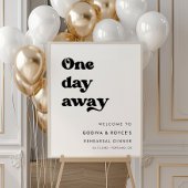 Stijlvolle retro een dag weg repetitie diner poster