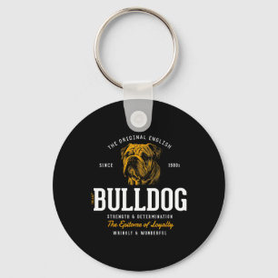 Stijlvolle Retro Engelse Bulldog Sleutelhanger
