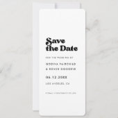 Stijlvolle retro fotostrip De datum opslaan Aankondiging (Achterkant)