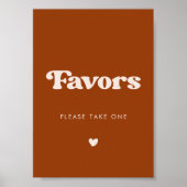 Stijlvolle retro gebrande Sinaasappel bruiloft gun Poster (Voorkant)