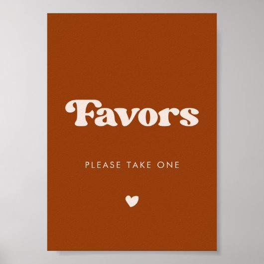 Stijlvolle retro gebrande Sinaasappel bruiloft gun Poster (Voorkant)