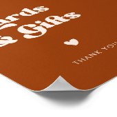 Stijlvolle retro gebrande Sinaasappels Kaarten & c Poster (Hoek)