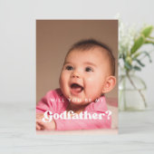 Stijlvolle retro Godfather voorstel fotokaart Kaart (Staand voorkant)