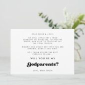 Stijlvolle retro Godparent voorstelkaart Kaart (Staand voorkant)