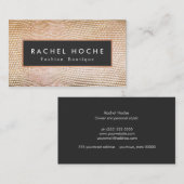 Stijlvolle Retro Gold Snake Skin Mode Boutique Visitekaartje (Voorkant / Achterkant)